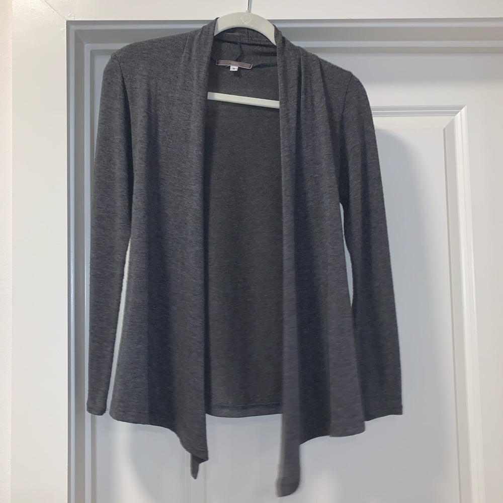 Gray sweater, great for work